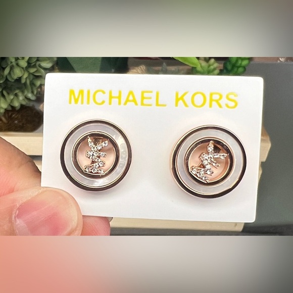 Michael Kors Jewelry - Michael Kors Rose Gold Brass Stud Earrings